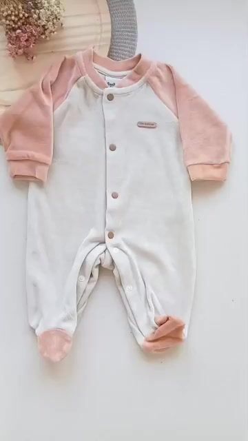 Vídeo de Macacão Bebê Longo Menino Plush Urso Terracota- Sonho Mágico