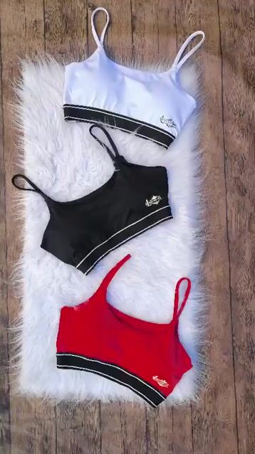 Video de Top Feminino Alça Moda Fitness Lindo