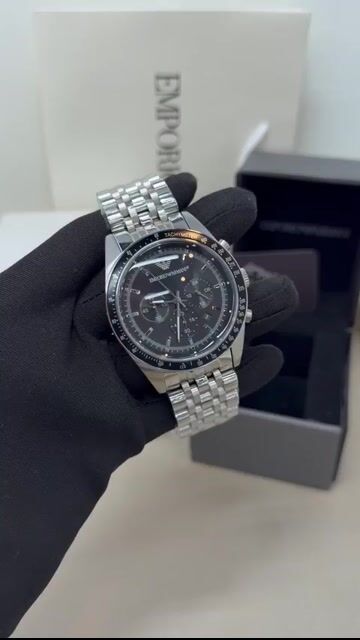 Video de Emporio Armani Chronograph AR5988 43mm - Aço/Mostrador Preto