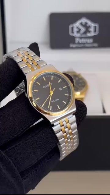 Video de Casio 36mm - AÇO COM DOURADO/MOSTRADOR PRETO