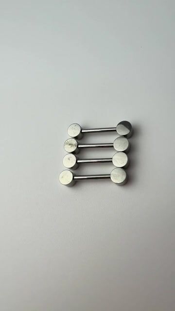 Vídeo de Barbell reto mamilo com zircônia 5/5 1.6 rosca interna - 12mm - ABRE SÓ 1 LADO - PROMOÇÃO