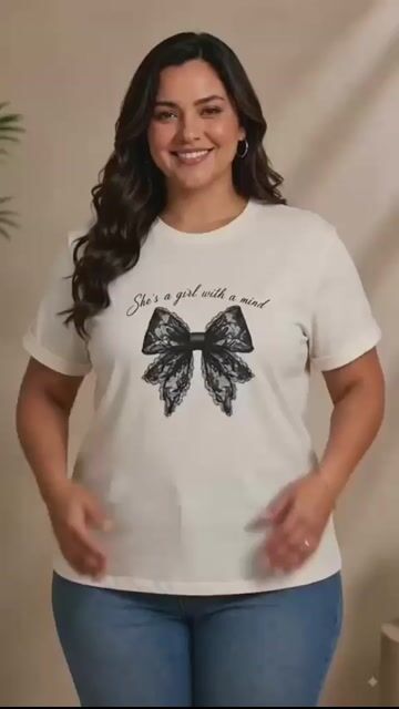 Vídeo de Panda T-shirt Moda Feminina Plus Size