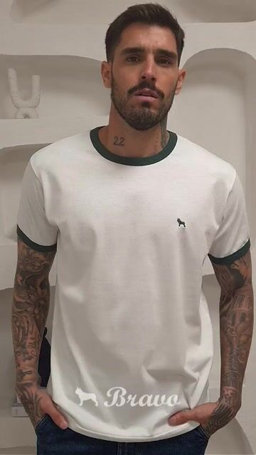 Video de Remera M/C rib contratono crudo
