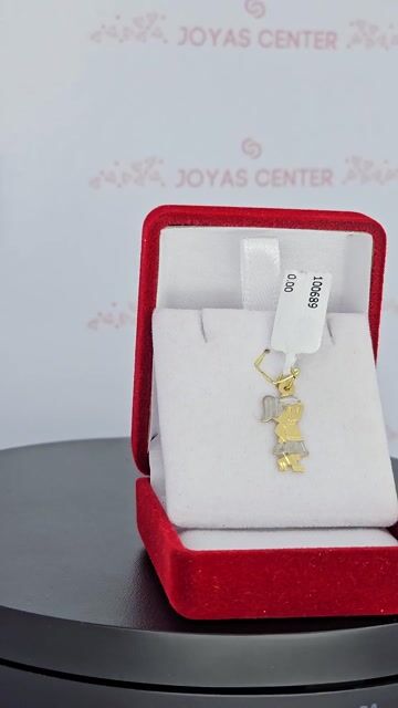 Video de Dije Nena Cancherita Oro 18k Blanco Y Amarillo C689