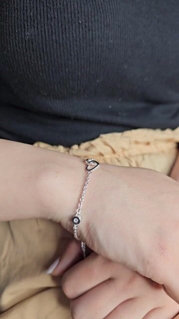 Video de Pulsera Plata 925 Corazones Entrelazados Amor C1980 Plateado 5.4 Cm 17 Cm