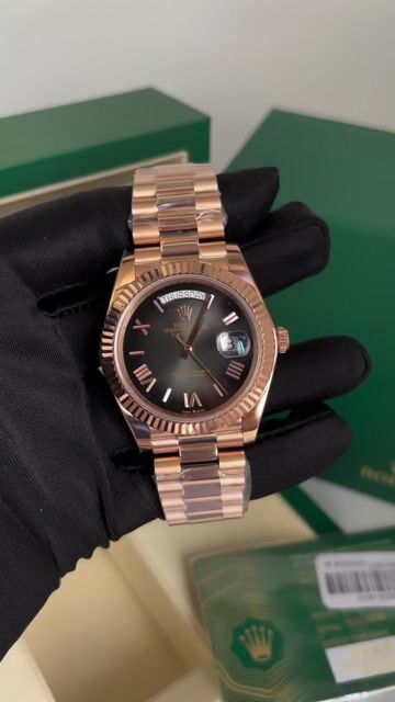Vídeo de Relogio Rolex Day-Date President Everose Automático Super Clone