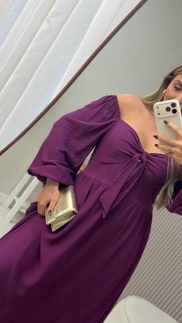Vídeo de VESTIDO PLUS SIZE MANGA LONGA UVA: A ELEGÂNCIA DA COR TENDÊNCIA