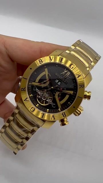 Video de Bvlgari Iron Man Tourbillon 47mm - AÇO DOURADO/MOSTRADOR PRETO