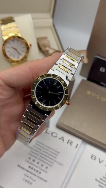 Video de Bvlgari Automatic Silver 33mm- AÇO COM DOURADO/MOSTRADOR PRETO