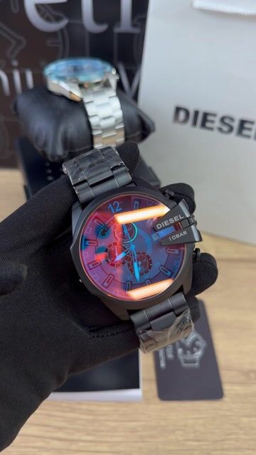 Video de Diesel 10 Bar Chronograph 52mm Camaleão - AÇO Black/MOSTRADOR PRETO