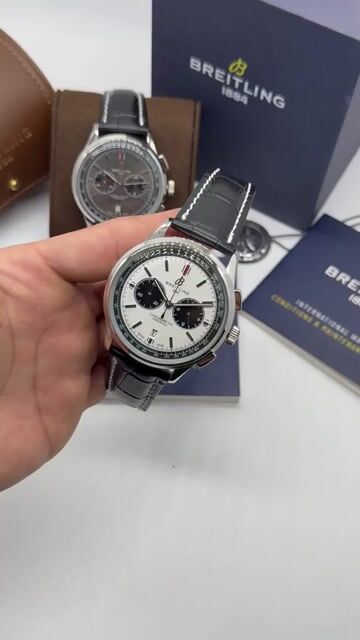 Video de Breitling Premier B01 Chrono 42mm - AÇO/MOSTRADOR BRANCO - COURO