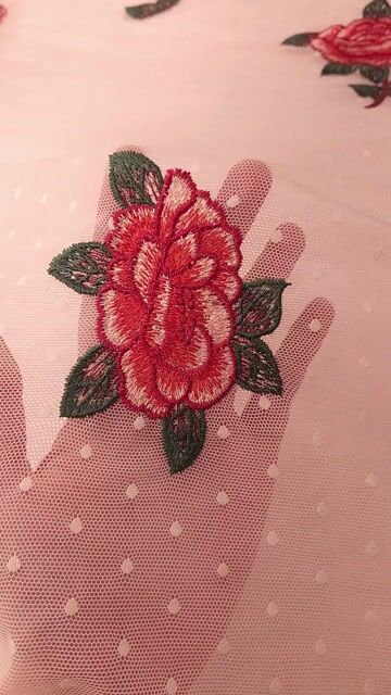 Video de MICROTUL BORDADO BLOOM OFF WHITE