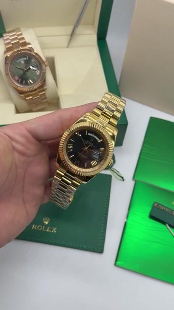 Video de Rolex Day-Date President 40mm - Mostrador preto