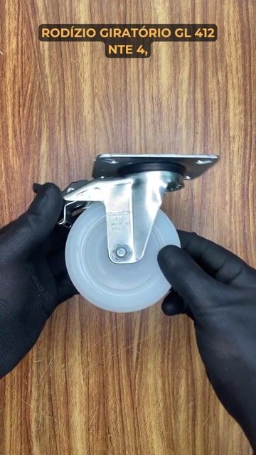 Vídeo de Rodízio Giratório Nylon Técnico 4 Polegadas com Rolamento de Esferas GL 412 NTE - SCHIOPPA