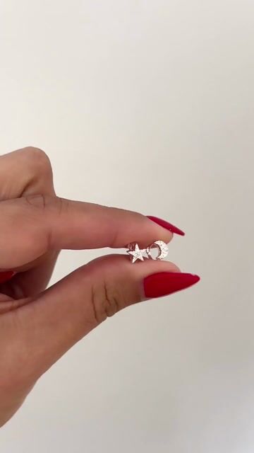 Video de Argollas estrella y luna (par)