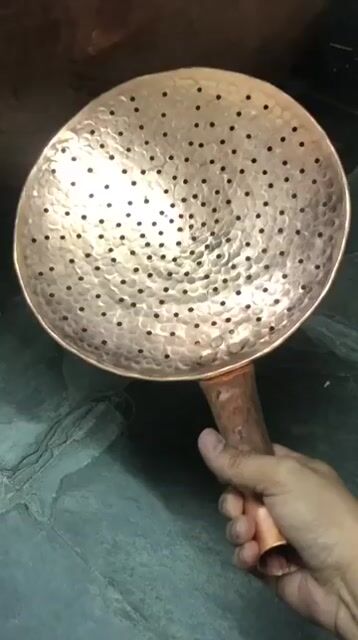 Vídeo de Escumadeira de cobre grande para tacho de rapadura