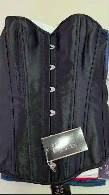 Video de Corset Espartilho Corselet Corpete Brilhoso Cinta Modeladora