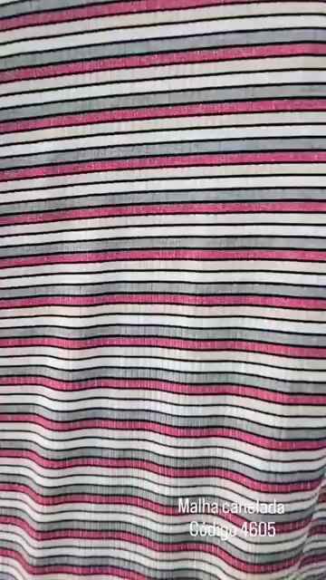 Vídeo de Tecido Malha Canelada Striped | 1,50m Largura- 89% Viscose 6% Poliéster 5% Elastano