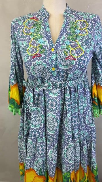 Video de Vestido Mídi estampado limão siciliano Cod:30