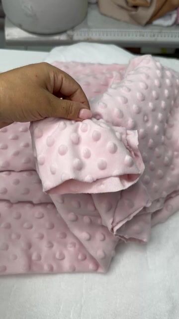 Vídeo de Tecido rosa bebê pipoquinha - 1,50 de largura - metro