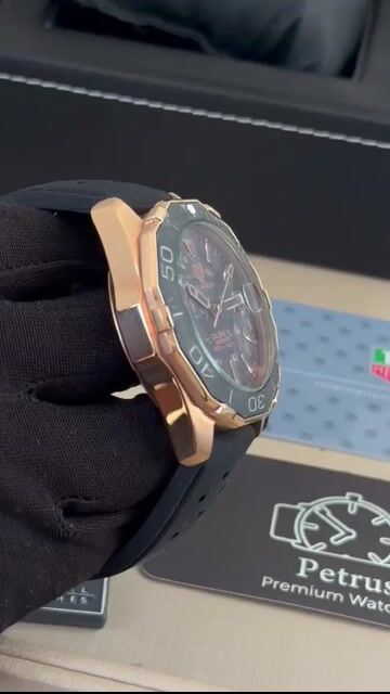 Video de TAG Heuer Aquaracer 45mm - AÇO ROSE/MOSTRADOR PRETO - SILICONE