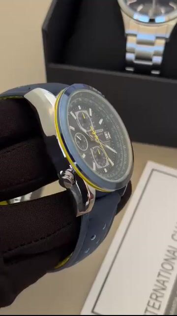 Video de Citizen Blue Angels chronograph 43mm - AÇO/MOSTRADOR AZUL - COURO