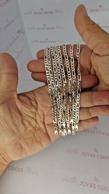 Video de Pulsera Plata 925 Figaro 3 Y 1 Maciza 4.4 Gramos 21 Cm C2163
