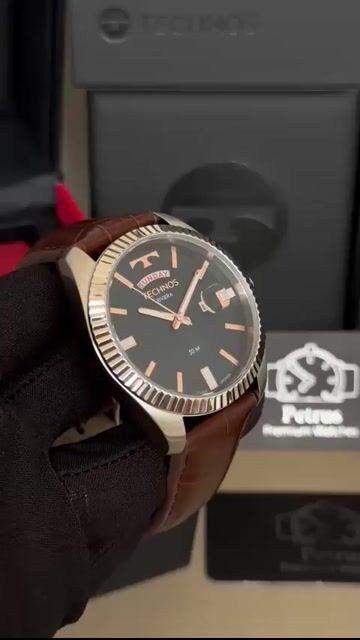 Video de Technos Riviera 2350AO/0A 42mm - AÇO/MOSTRADOR PRETO - COURO