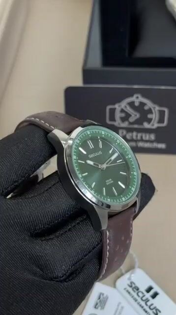 Video de Seculus Solar Edition 44377G0SVNC4 37mm - AÇO/MOSTRADOR VERDE - COURO