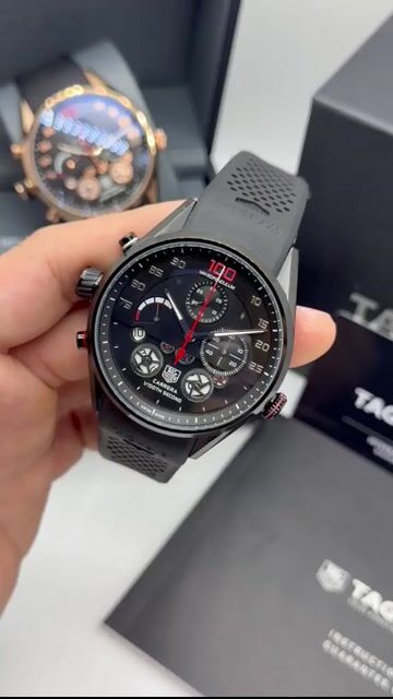 Video de TAG Heuer Carrera Mikropendulum 47mm- AÇO PRETO/MOSTRADOR PRETO - SILICONE