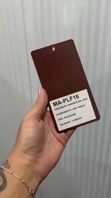 Vídeo de Tinta Pó para Pintura Eletrostática - Marrom Ral 8016 Poliéster Liso Fosco Caixa 25 kg
