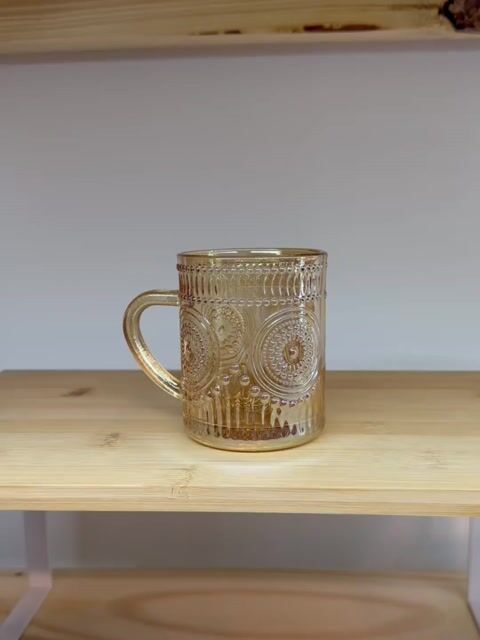 Video de Set x6 Tazas Vidrio Arabescas Ambar 165ml