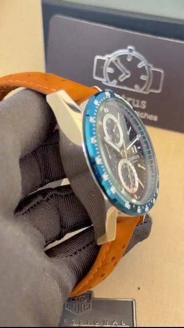 Video de TAG Heuer Carrera 44mm - AÇO/MOSTRADOR AZUL - COURO