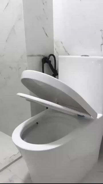 Vídeo de Vaso Sanitário Monobloco Elegance em Porcelana Branco 74x37x77 cm - La Bella Griffe