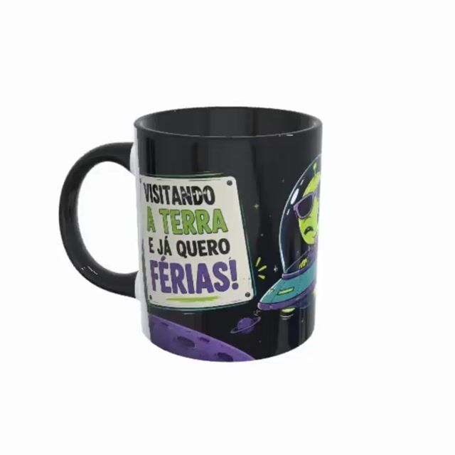 Video de Caneca Alienígena "Visitando a Terra e Já Quero Férias" - Ato Criativo