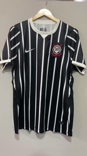 Vídeo de Camisa Corinthians Nike II 2026/27 Torcedor Masculina - Preto+Branco