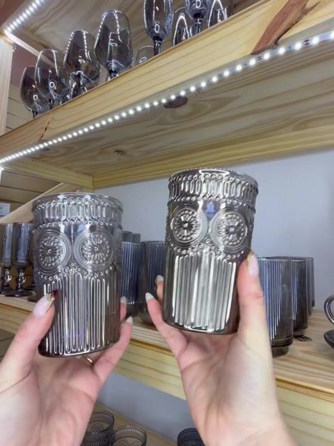 Video de Set x6 Vasos Vidrio Arabescos Grey 380ml