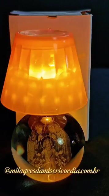Video de LUMINARIA SGD FAMILIA CRISTAL ABAJUR 11CM - ROSA- BATERIA