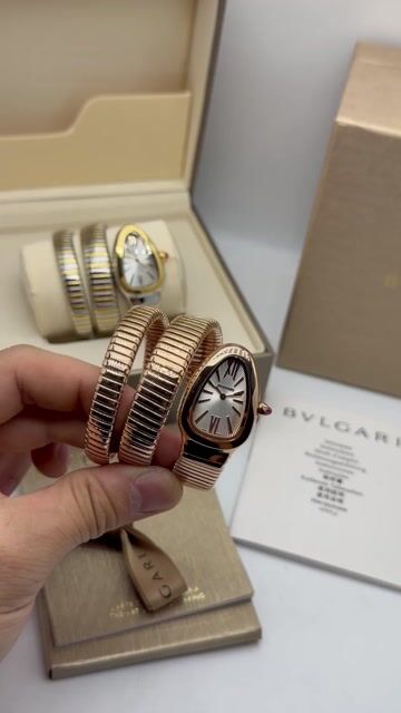 Video de Bvlgari Serpenti Tubogas 33mm - AÇO ROSE/MOSTRADOR BRANCO