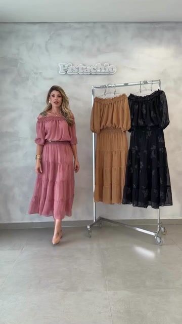 Video de CONJUNTO SAIA E BLUSA OMBRO A OMBRO