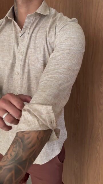 Video de CAMISA SOCIAL LINHO IMPORTADO - BEGE