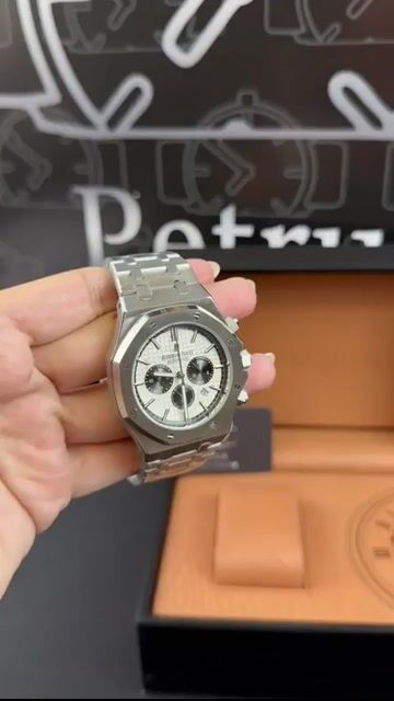 Video de Audemars Piguet Royal Oak 42mm - Aço/Mostrador Branco