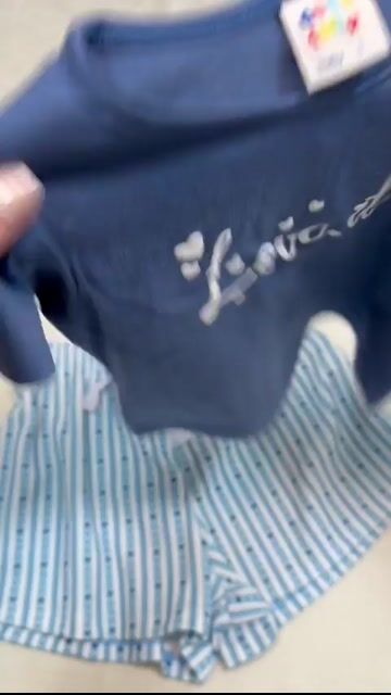Video de Conjunto Infantil Menina Love It Azul