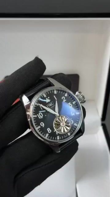 Video de IWC Big Pilot Markus Buhler 43mm - Aço/Mostrador Preto - COURO