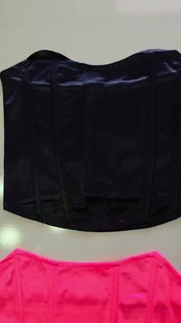 Video de Blusa Curta Cropped Top Tubo Corset Lycra Barra V S/ Alça