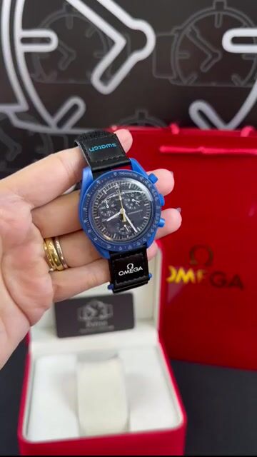 Video de Omega Speedmaster 40mm - RESINA/MOSTRADOR PRETO - NYLON