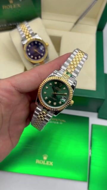 Video de Datejust 32mm - AÇO COM DOURADO/MOSTRADOR VERDE