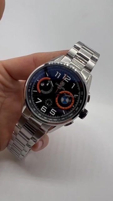 Video de TAG Heuer Carrera BMW 48mm - AÇO/MOSTRADOR PRETO COM LARANJA