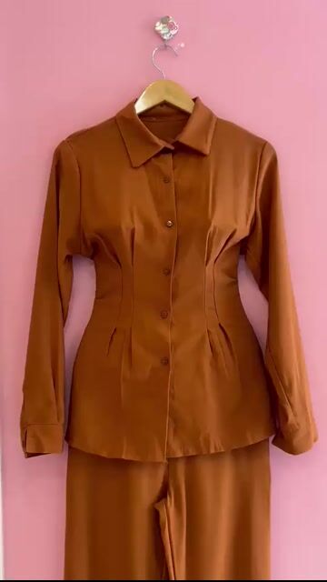 Video de 1010422 CONJ CAMISA ACINTURADA C CALÇA CARAMELO