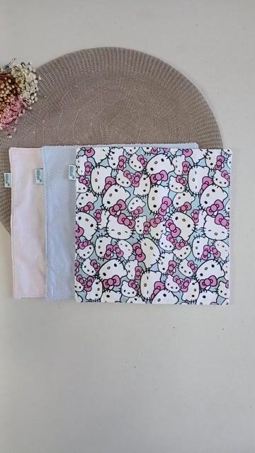 Vídeo de Toalha de Boca 3Pçs Gatinhos 25 x 25 cm - Lilifish Baby & Kids